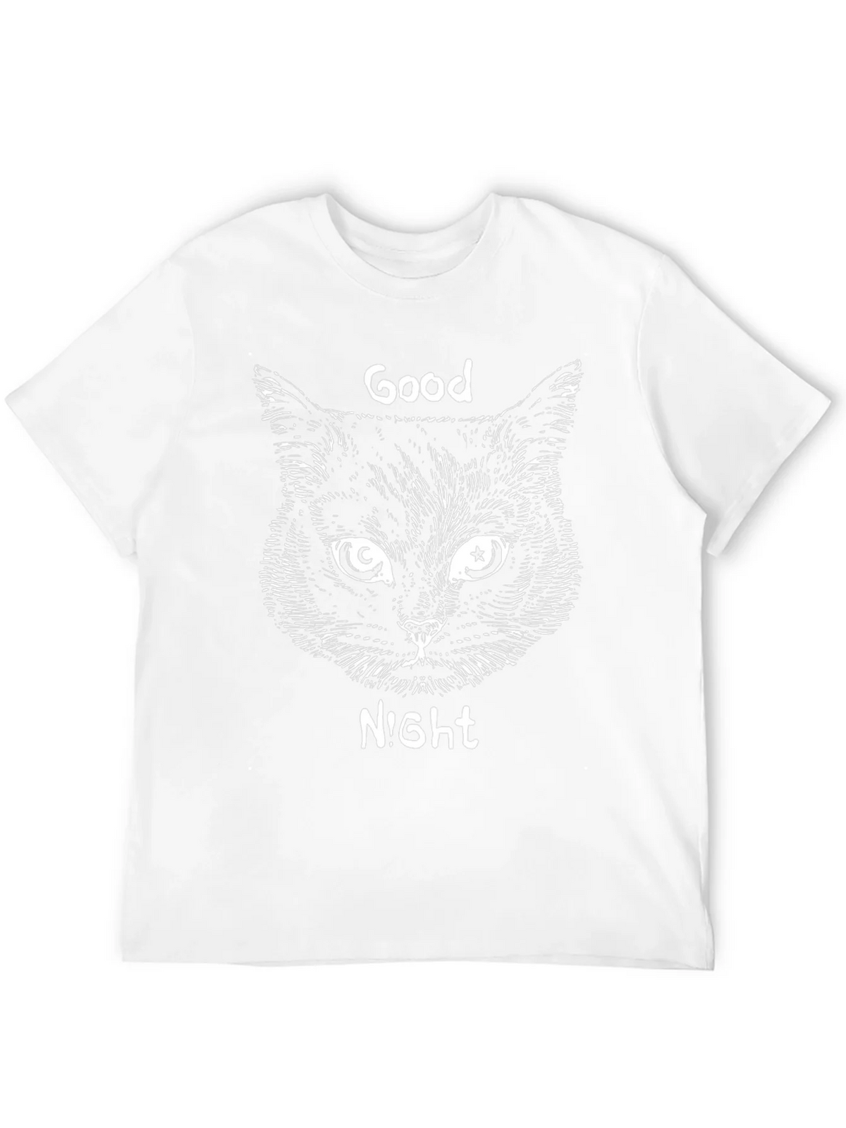 Good Night Cat Graphic T-Shirt - Black Tee product image 9