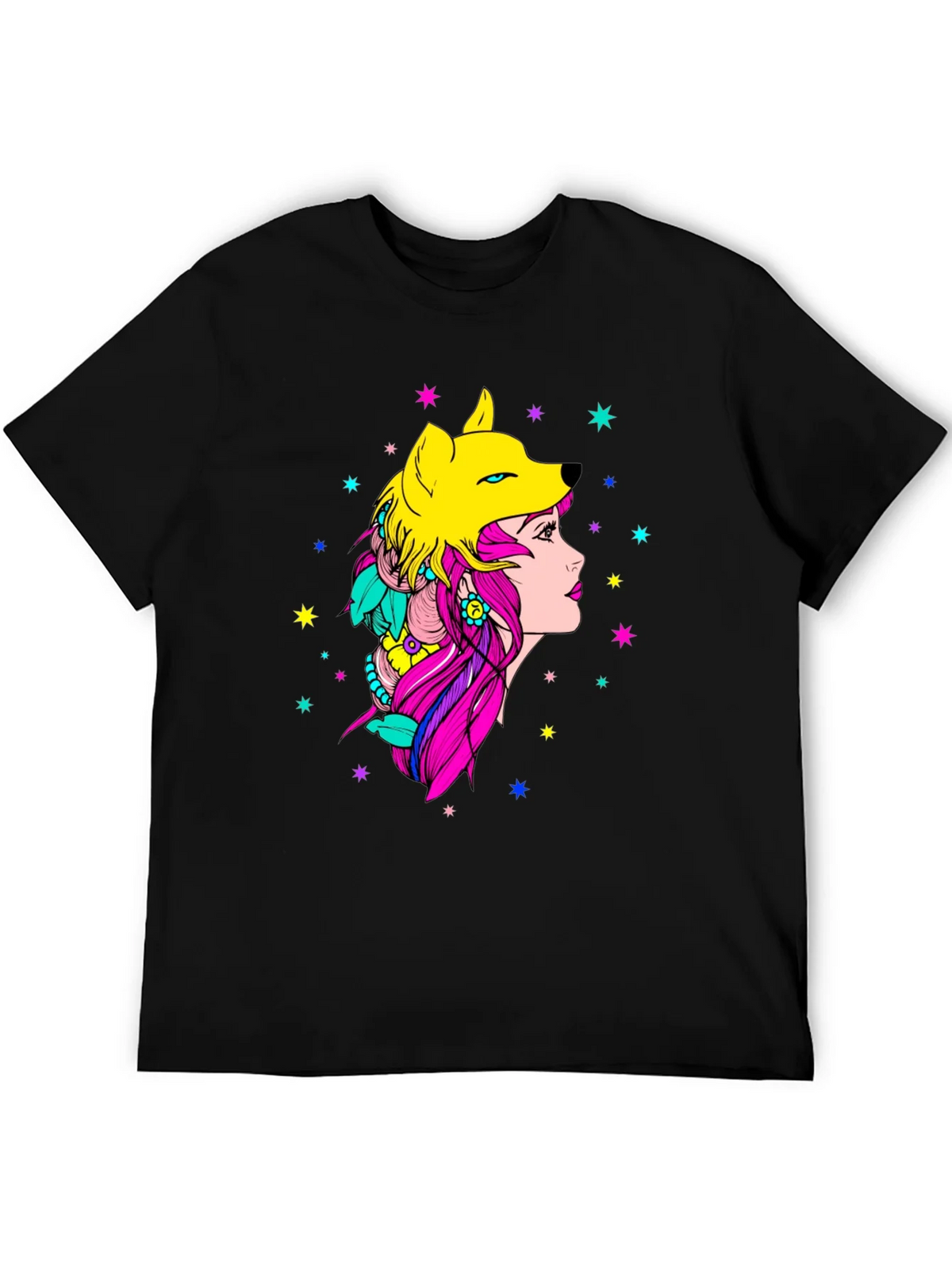 Wolf Girl Graphic Tee - Unique Colorful Design product image 5