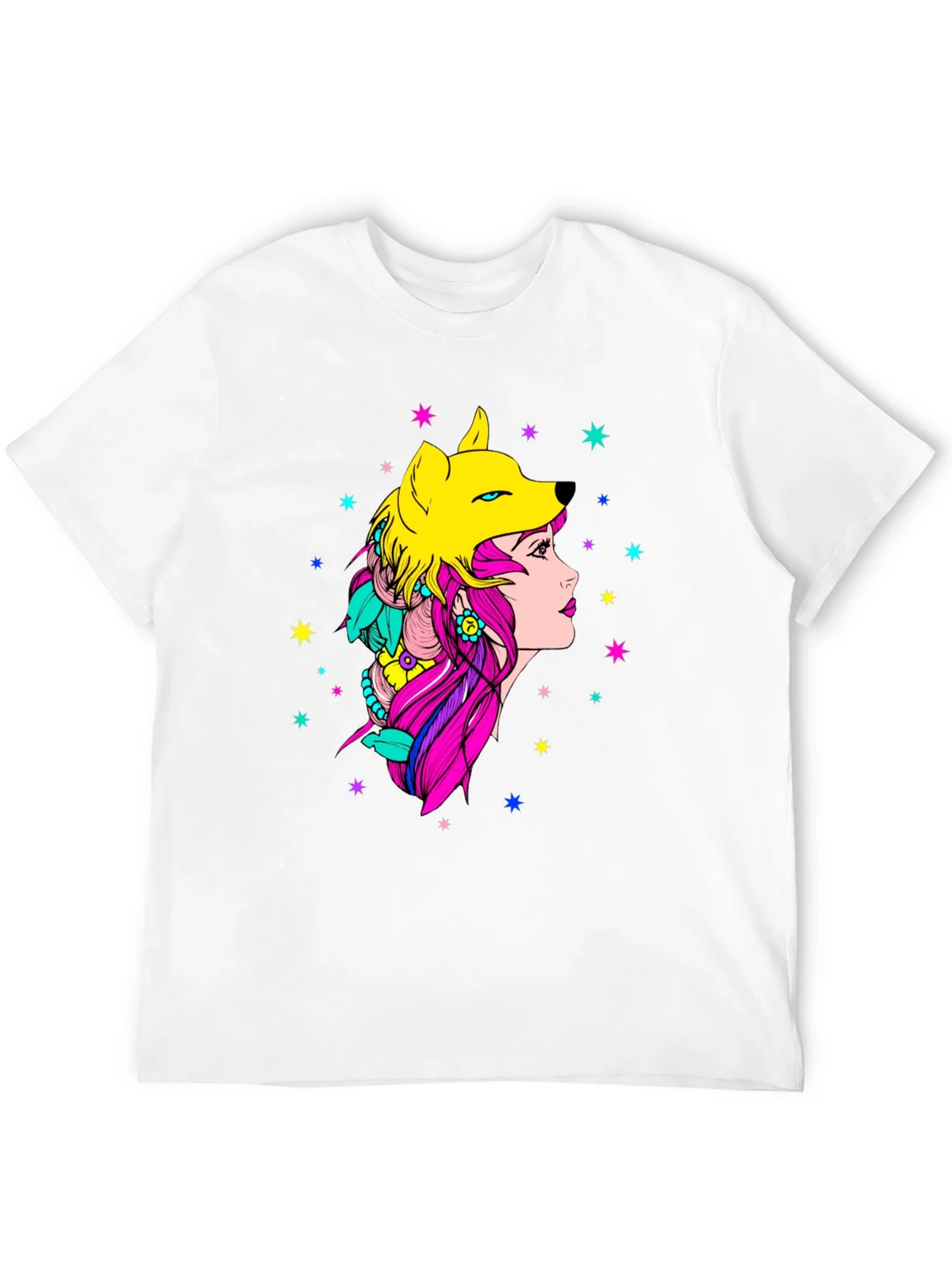 Wolf Girl Graphic Tee - Unique Colorful Design product image 11