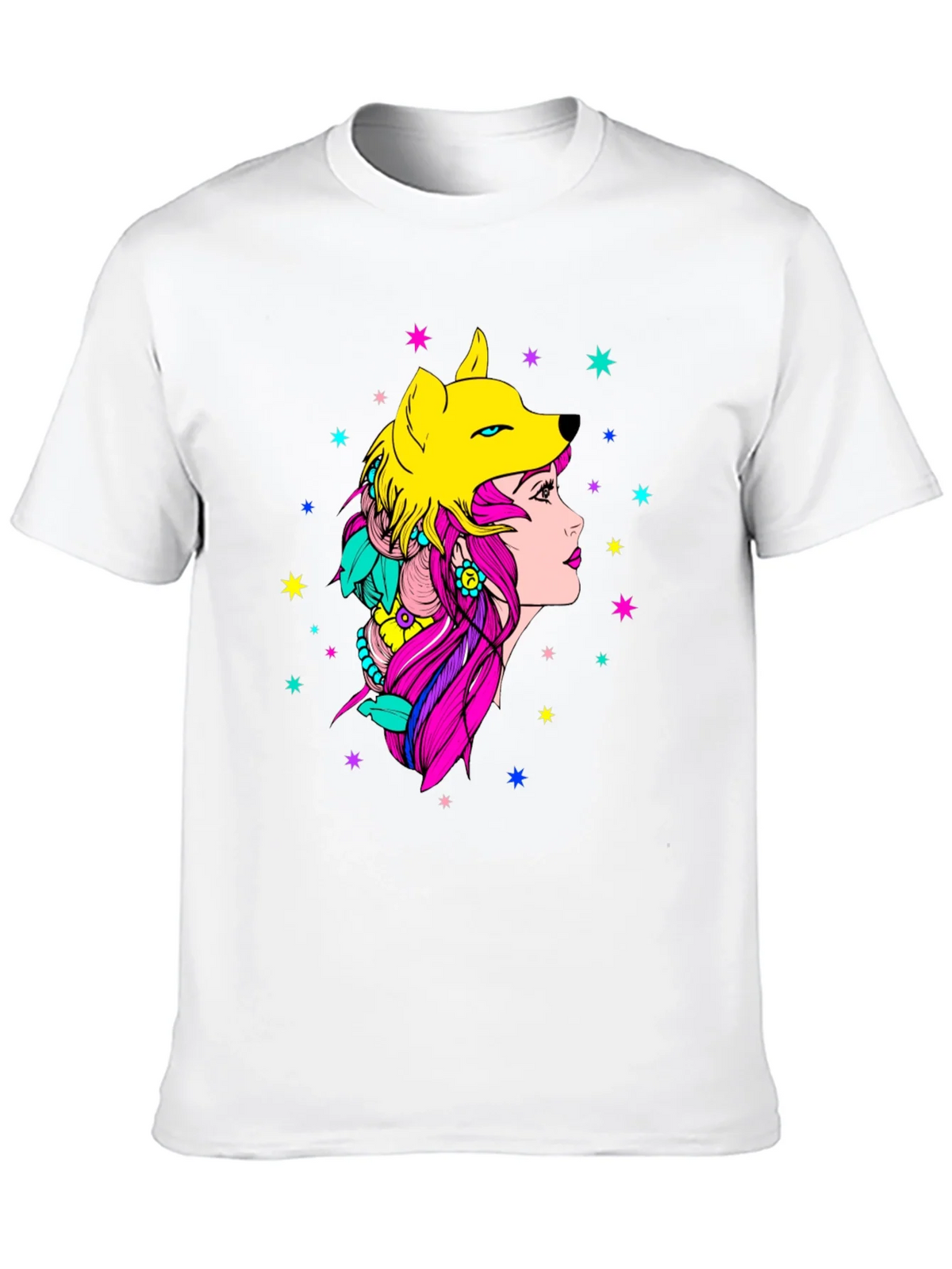 Wolf Girl Graphic Tee - Unique Colorful Design product image 9