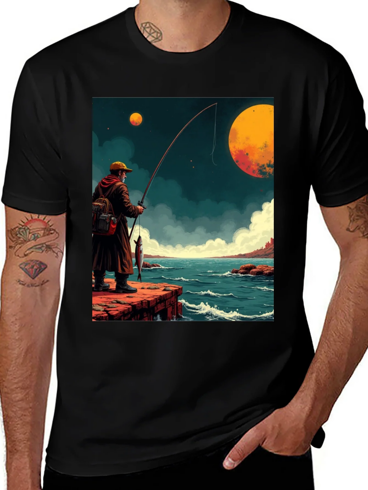 Retro Fishing Graphic Tee product image 1