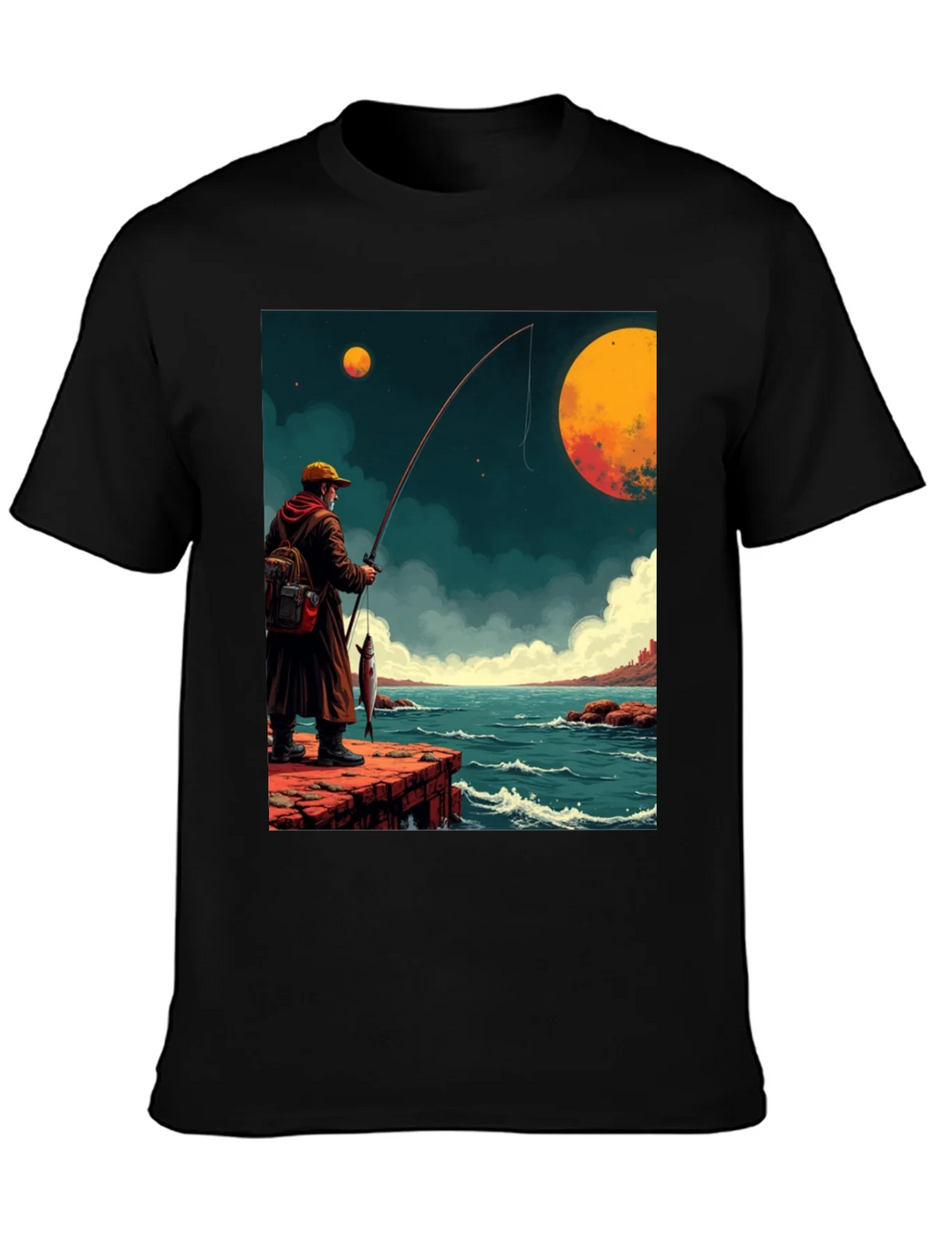 Retro Fishing Graphic Tee product image 3