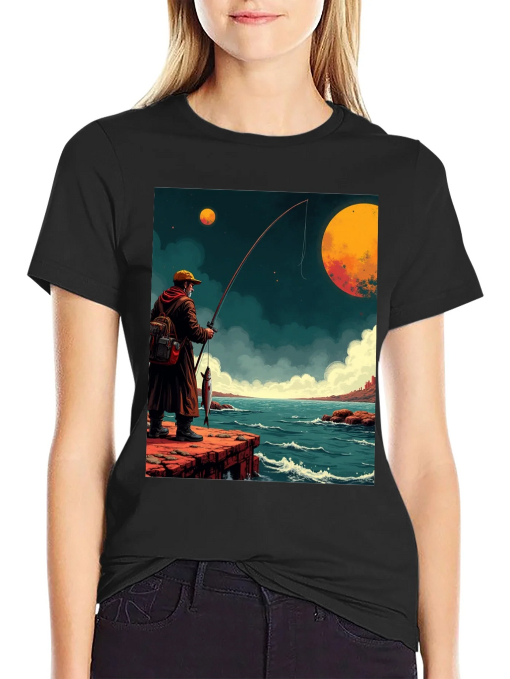Retro Fishing Graphic Tee product image 2