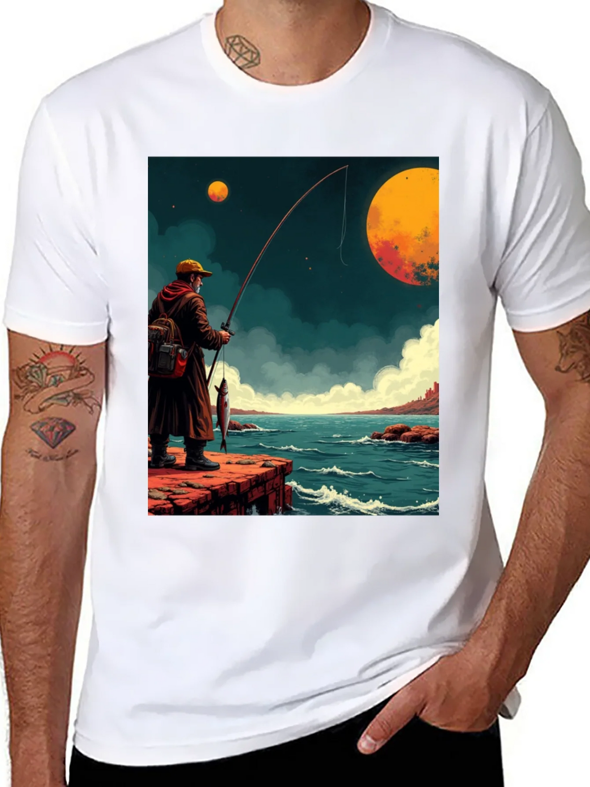 Retro Fishing Graphic Tee product image 7