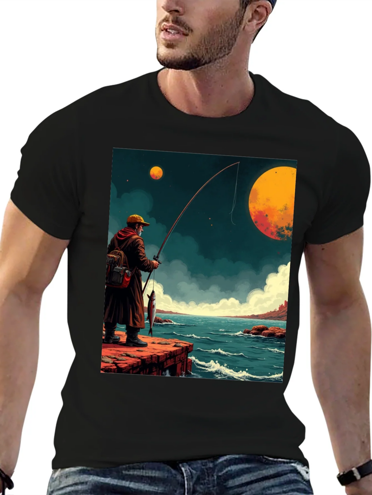 Retro Fishing Graphic Tee product image 6