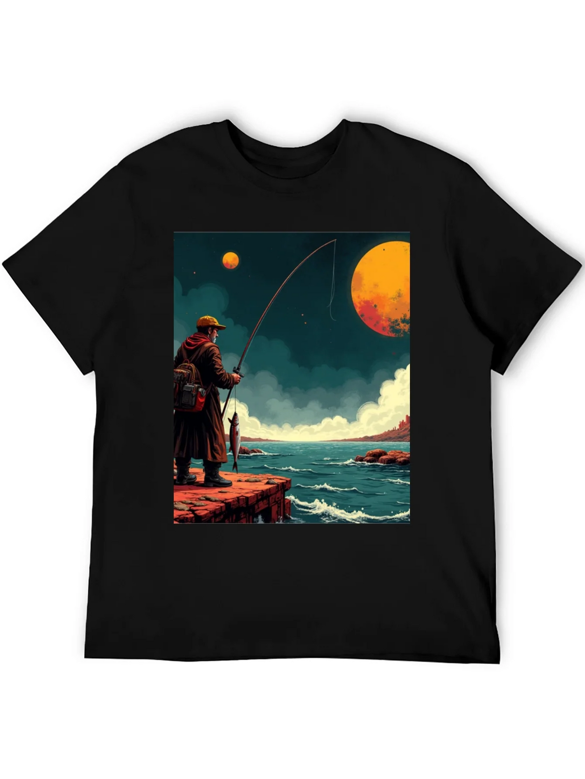 Retro Fishing Graphic Tee product image 5