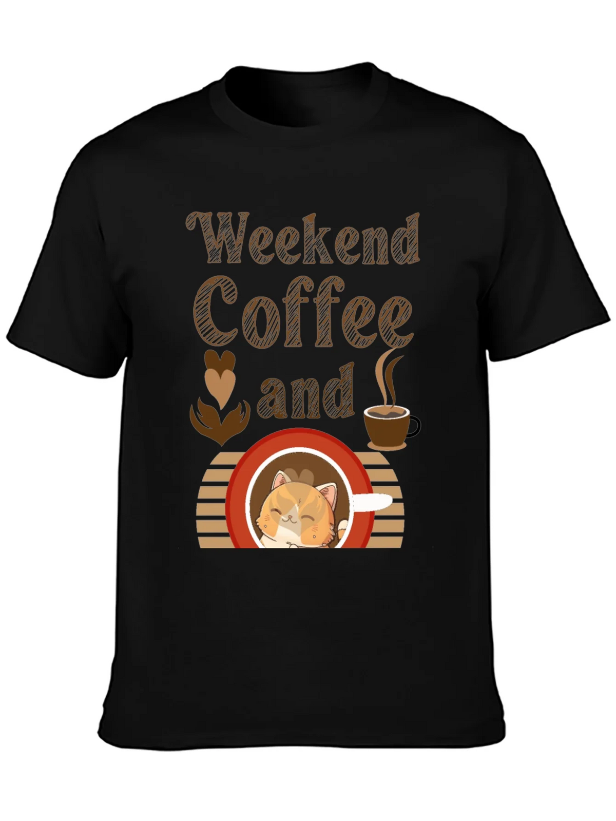 Weekend Coffee and Cat T-Shirt product image 3