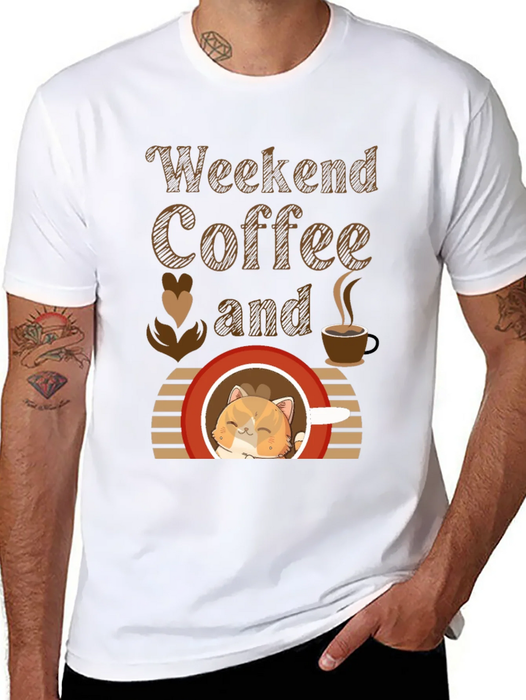 Weekend Coffee and Cat T-Shirt product image 7