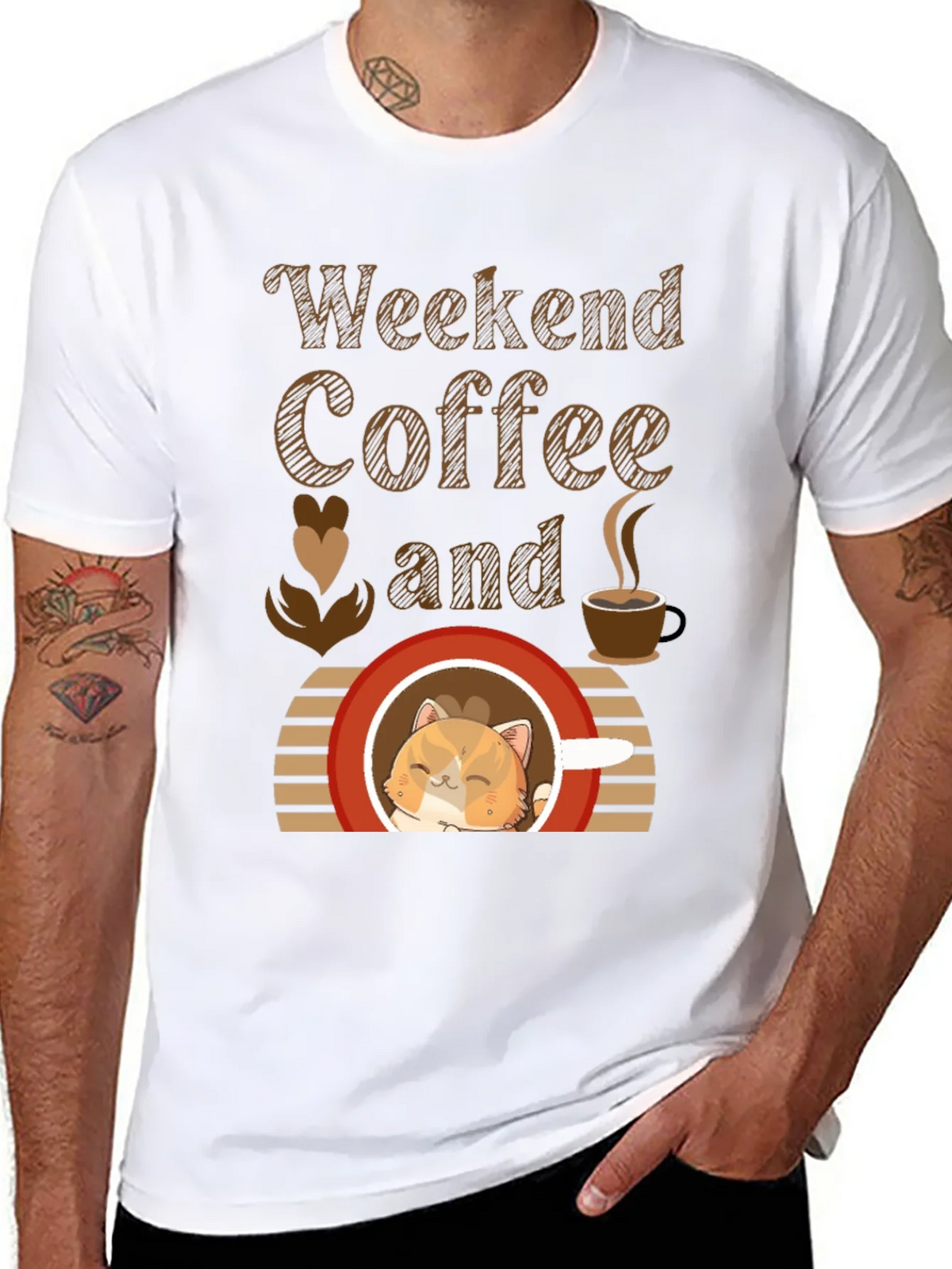 Weekend Coffee and Cat T-Shirt product image 7