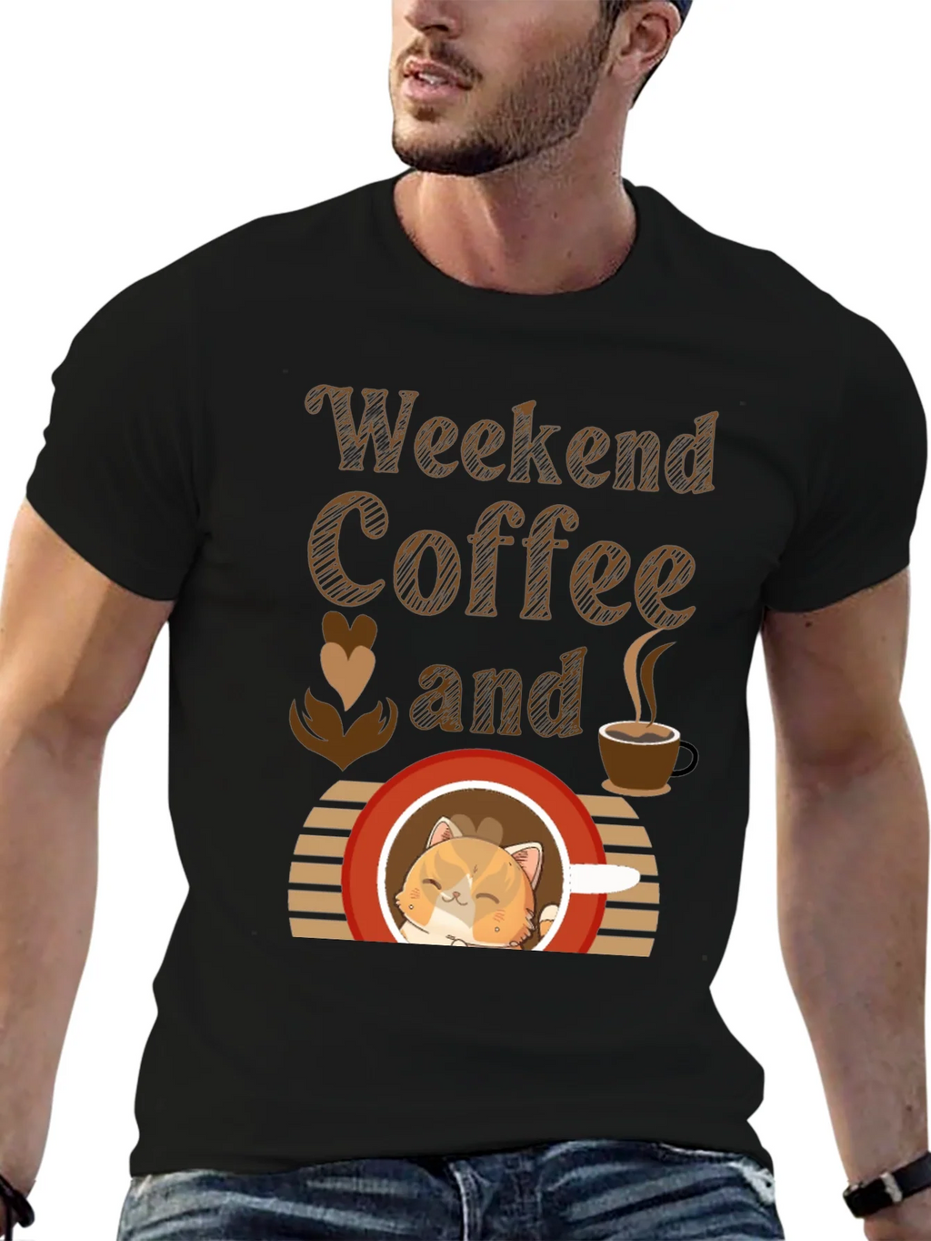 Weekend Coffee and Cat T-Shirt product image 6