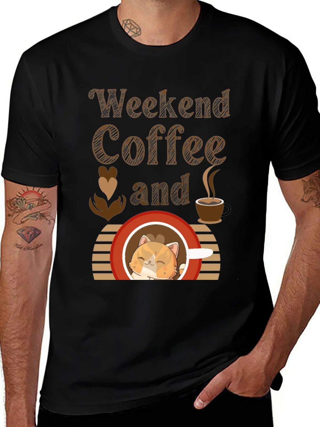 Weekend Coffee and Cat T-Shirt product image 1