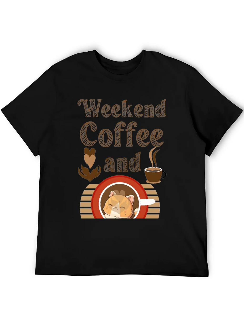 Weekend Coffee and Cat T-Shirt product image 5