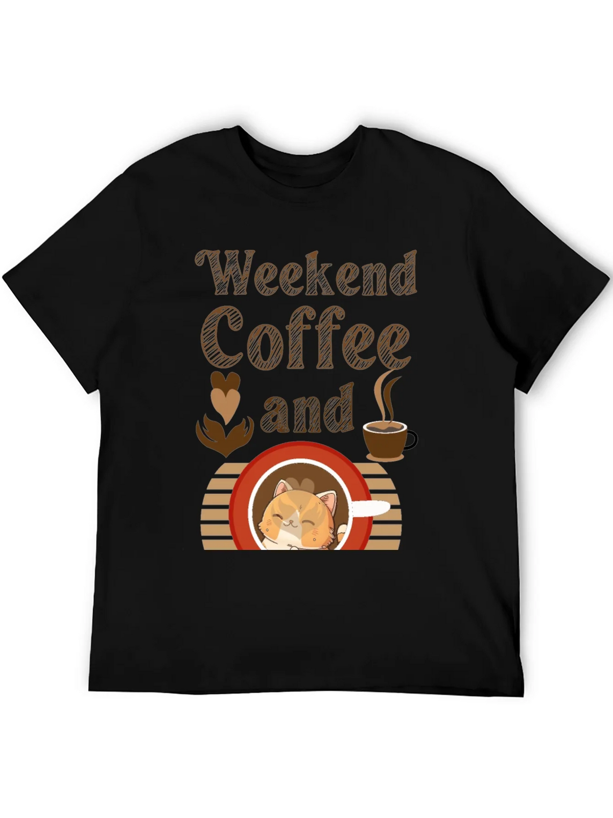 Weekend Coffee and Cat T-Shirt product image 5