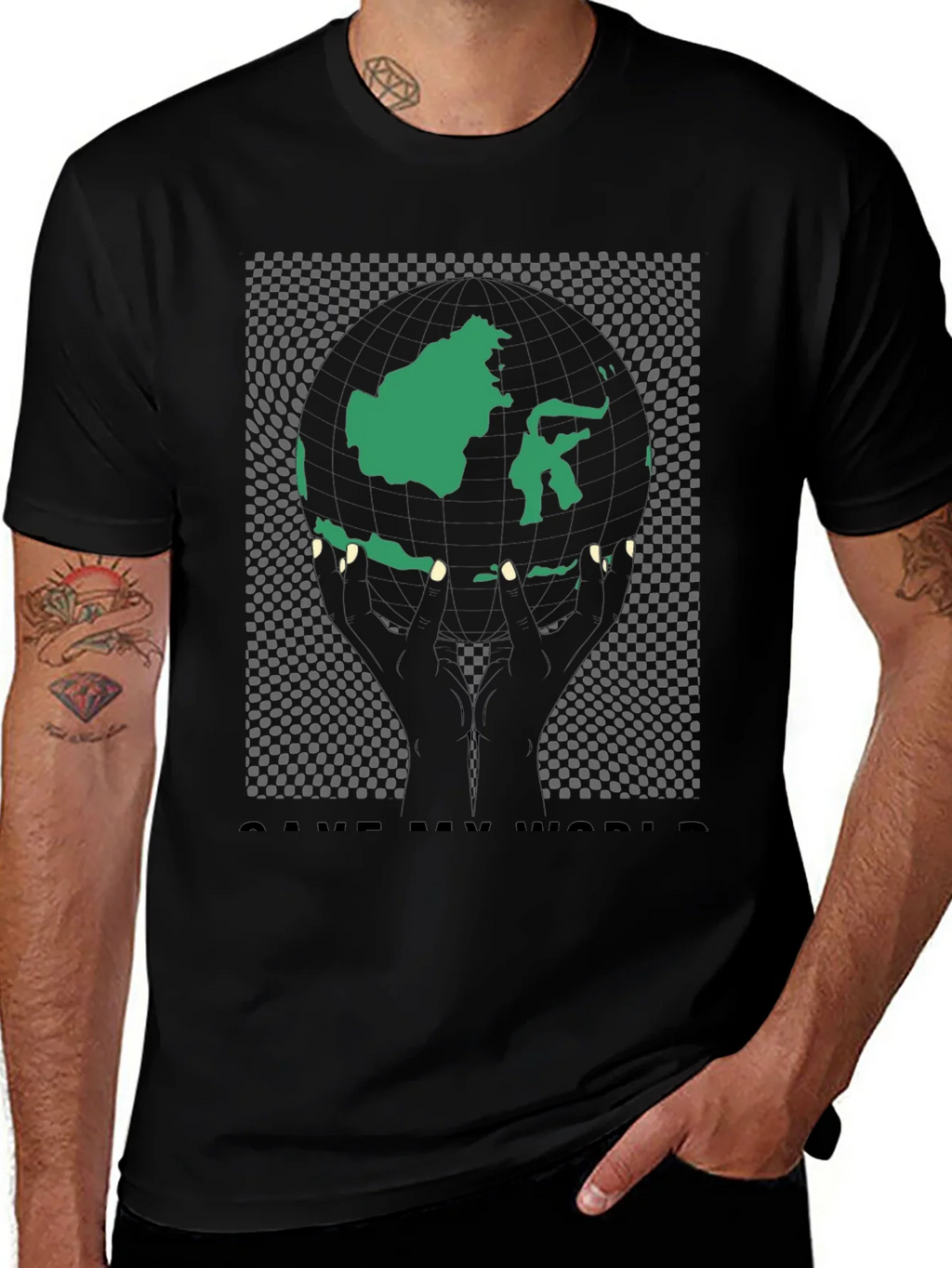Save My World Graphic Tee - Black product image 1