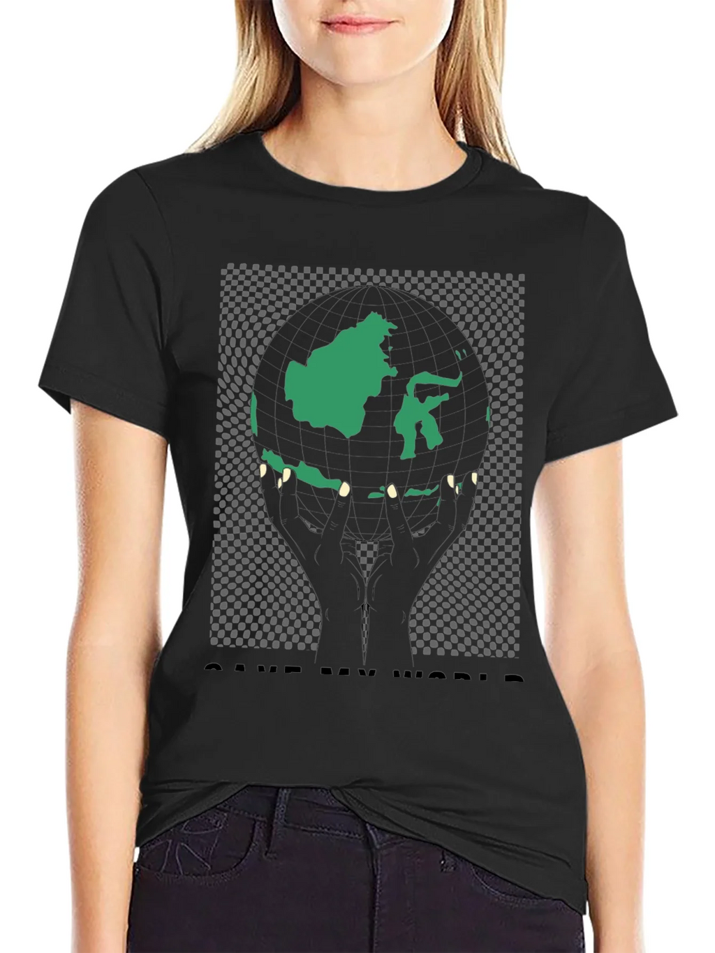 Save My World Graphic Tee - Black product image 2