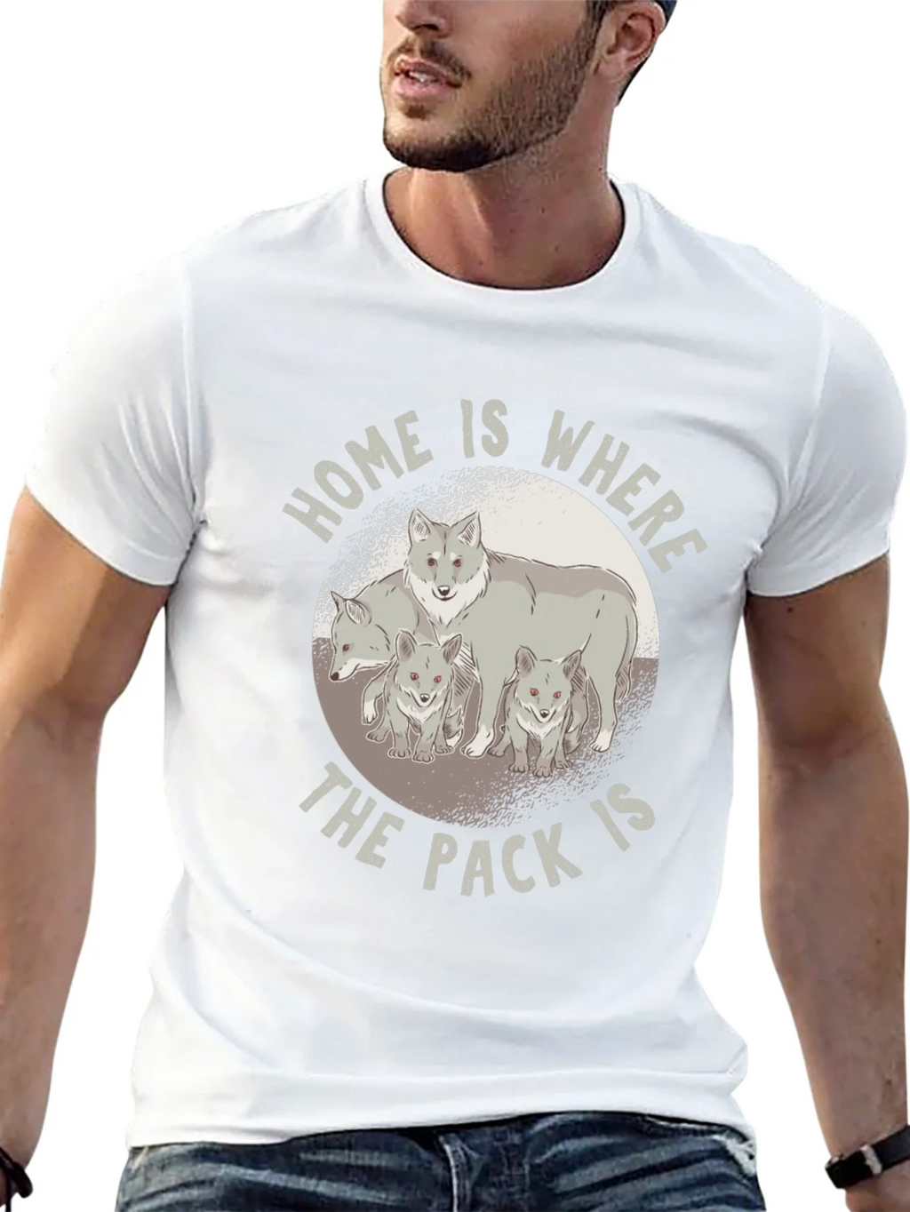 Home is Where the Pack Is - Wolf Family T-Shirt product image 12