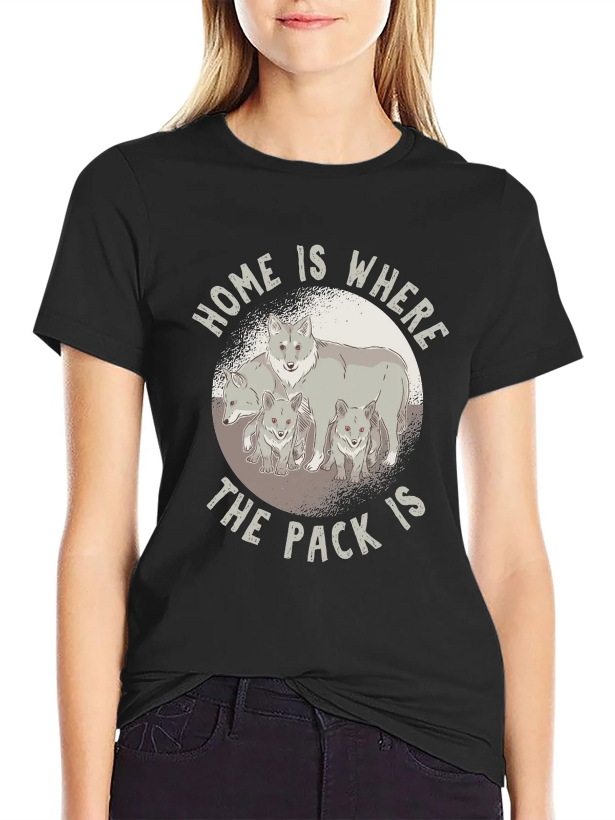 Home is Where the Pack Is - Wolf Family T-Shirt product image 2