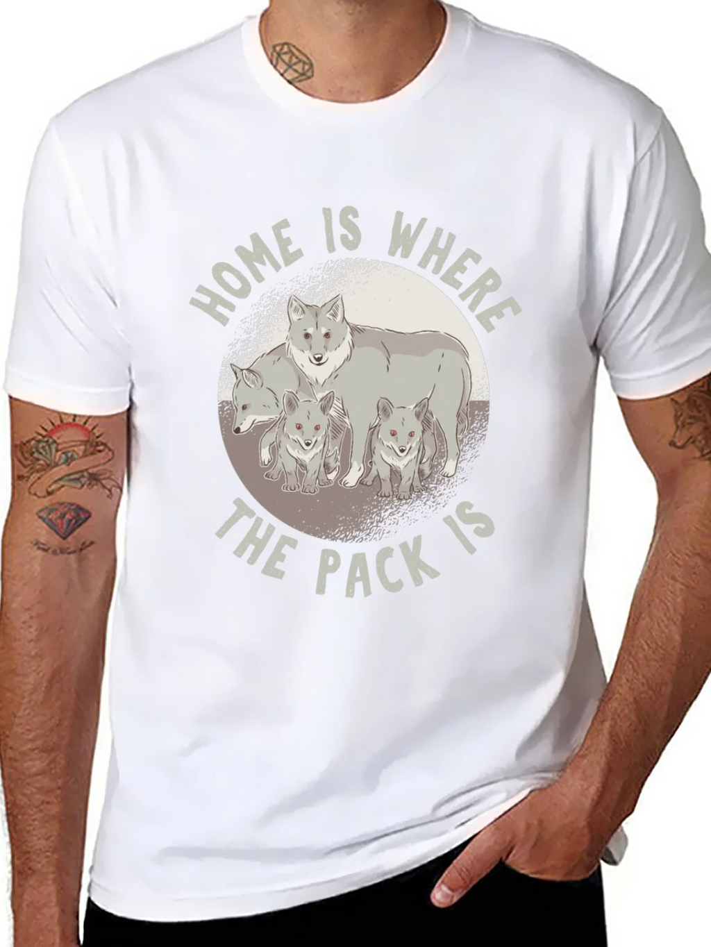 Home is Where the Pack Is - Wolf Family T-Shirt product image 7
