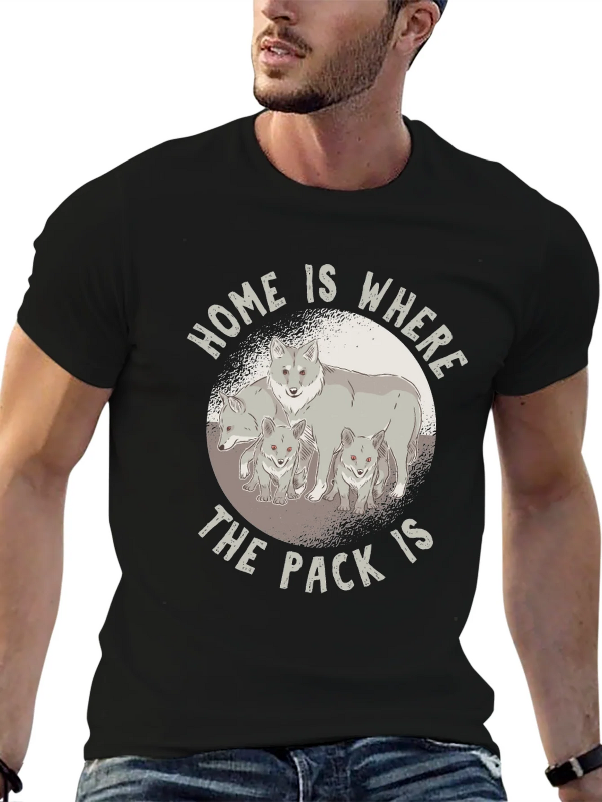 Home is Where the Pack Is - Wolf Family T-Shirt product image 6