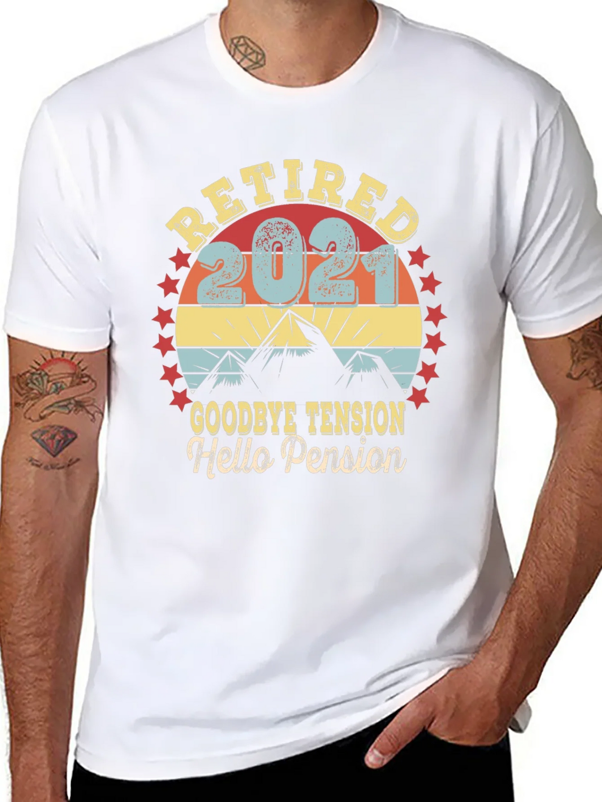 Retired 2021 T-Shirt - Goodbye Tension Hello Pension product image 7