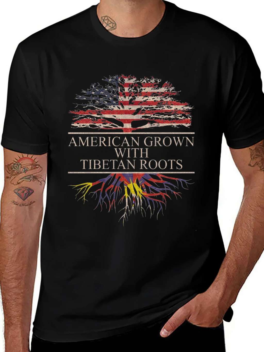 American Grown Tibetan Roots T-Shirt product image 1