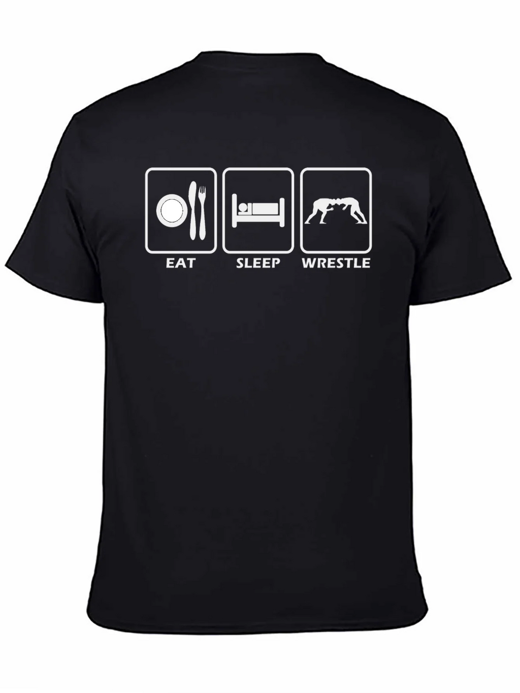 Eat Sleep Wrestle Black T-Shirt product image 4