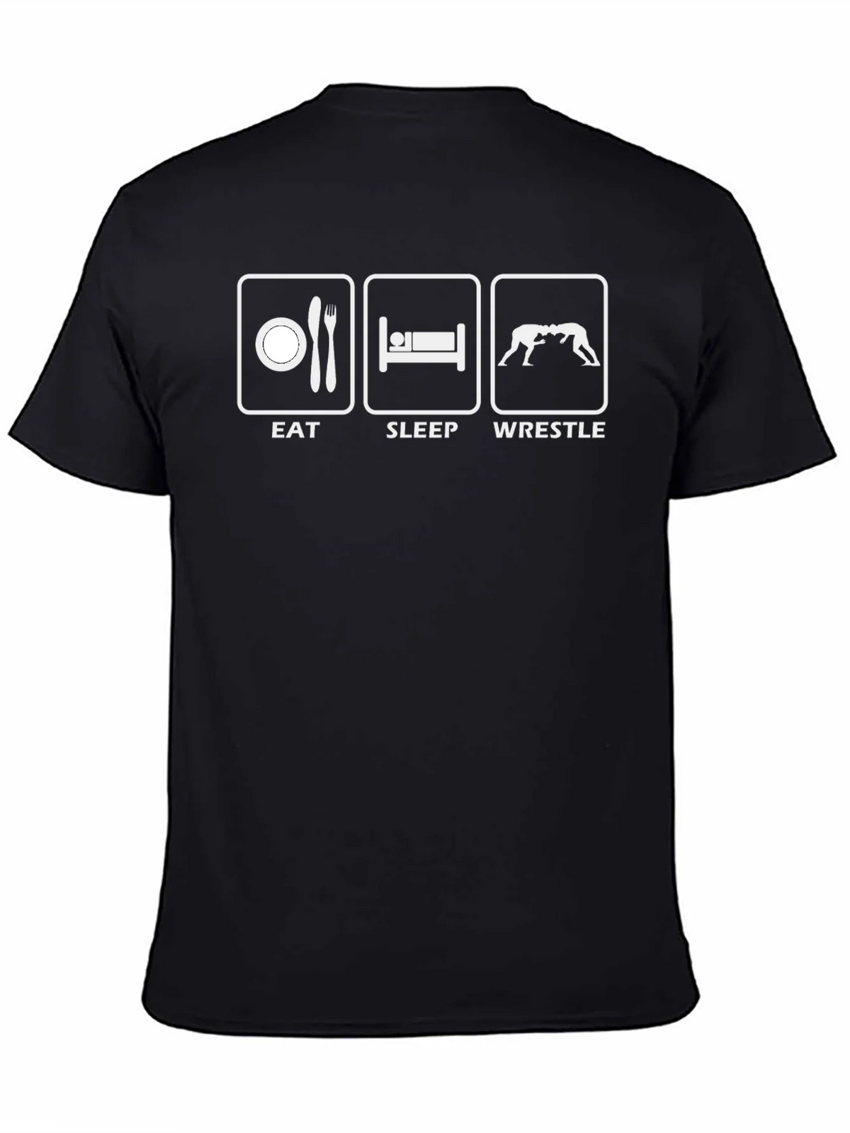 Eat Sleep Wrestle Black T-Shirt product image 4