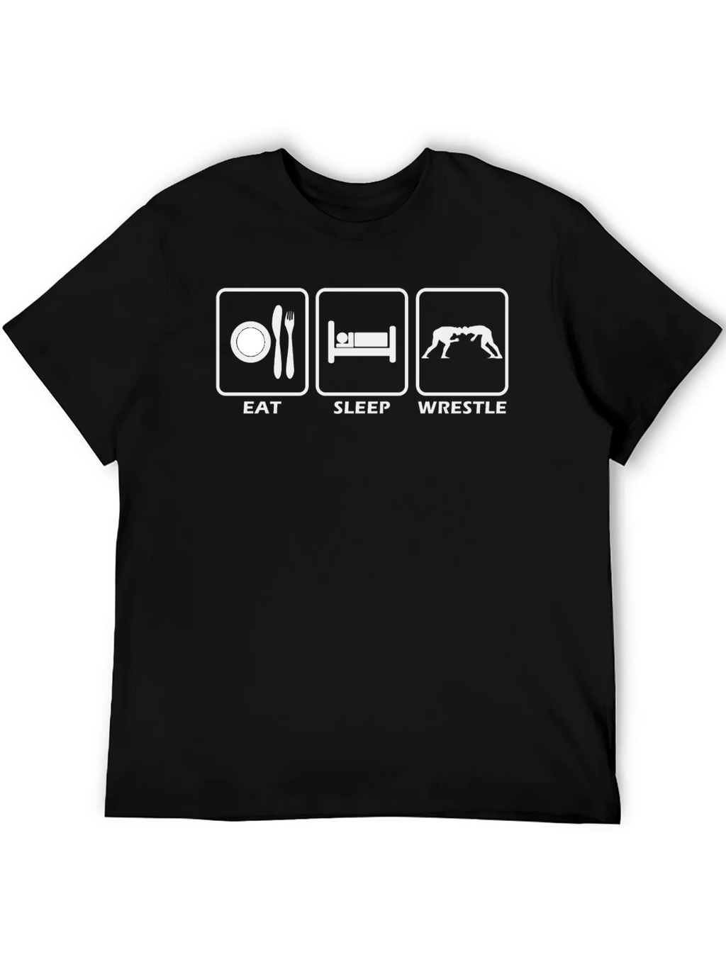 Eat Sleep Wrestle Black T-Shirt product image 5