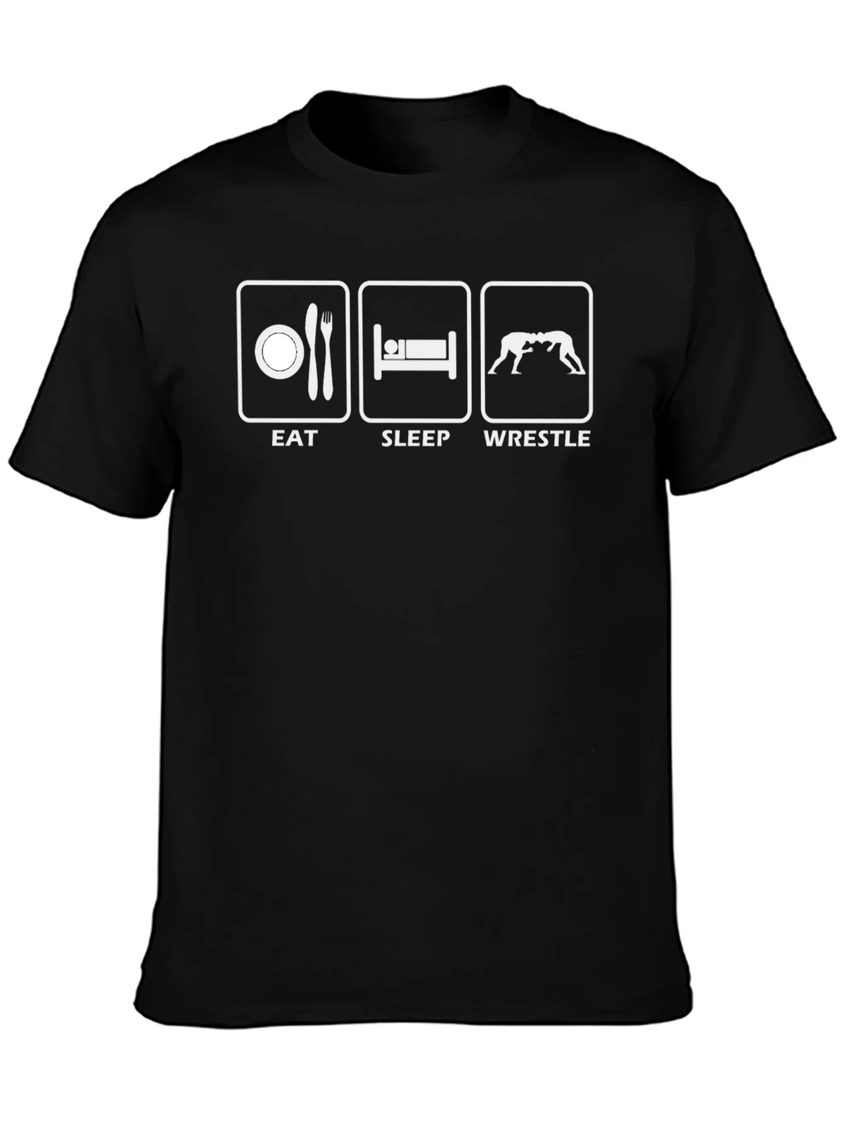 Eat Sleep Wrestle Black T-Shirt product image 3