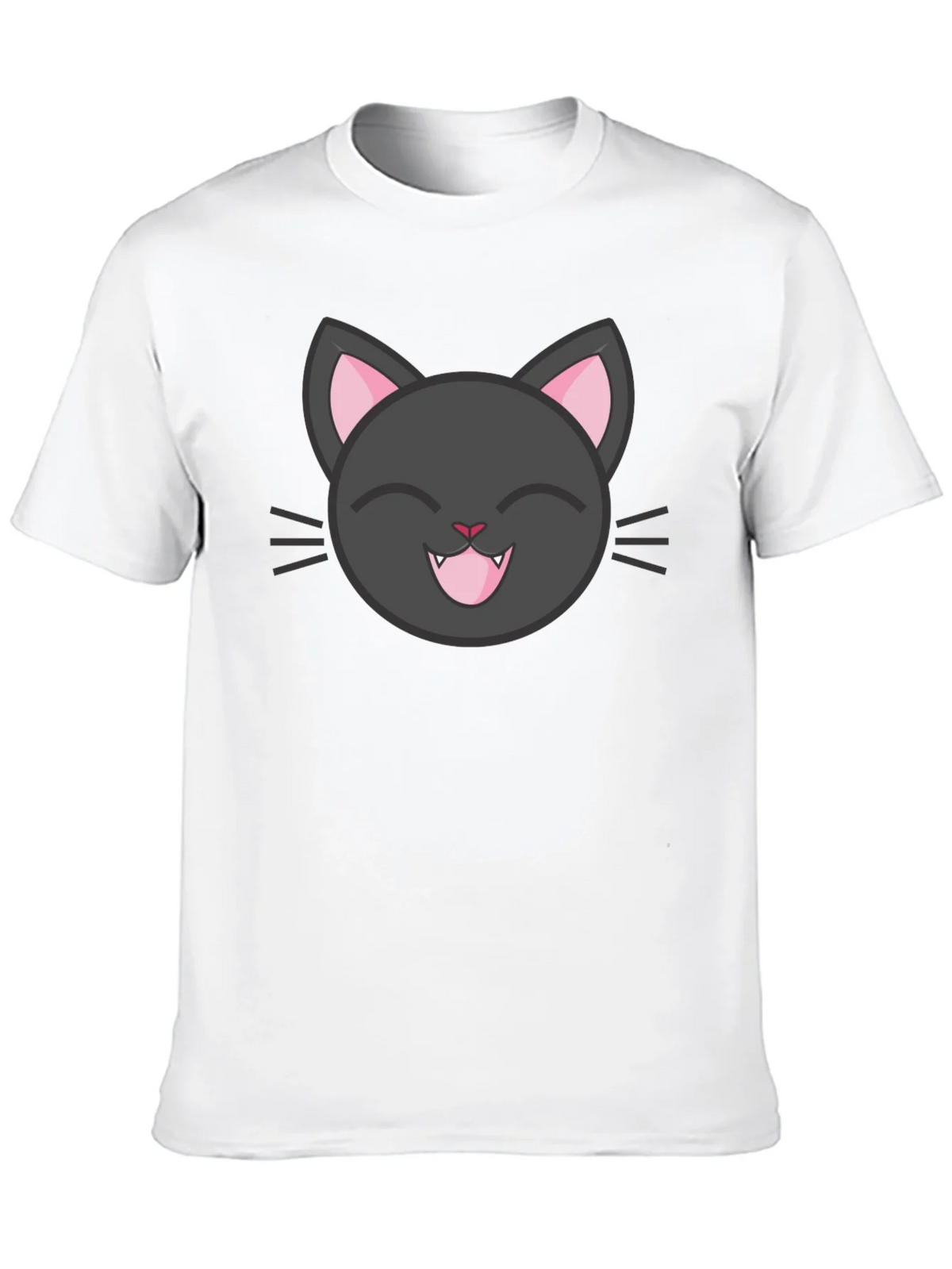 Cute Black Cat Tee - Smiling Feline Graphic T-Shirt product image 9