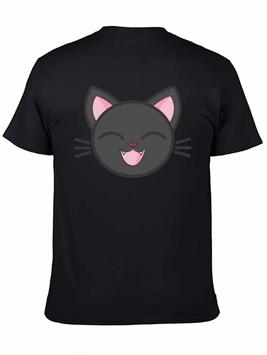 Cute Black Cat Tee - Smiling Feline Graphic T-Shirt product image 4