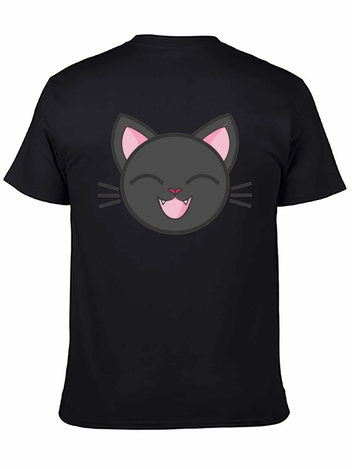 Cute Black Cat Tee - Smiling Feline Graphic T-Shirt product image 4
