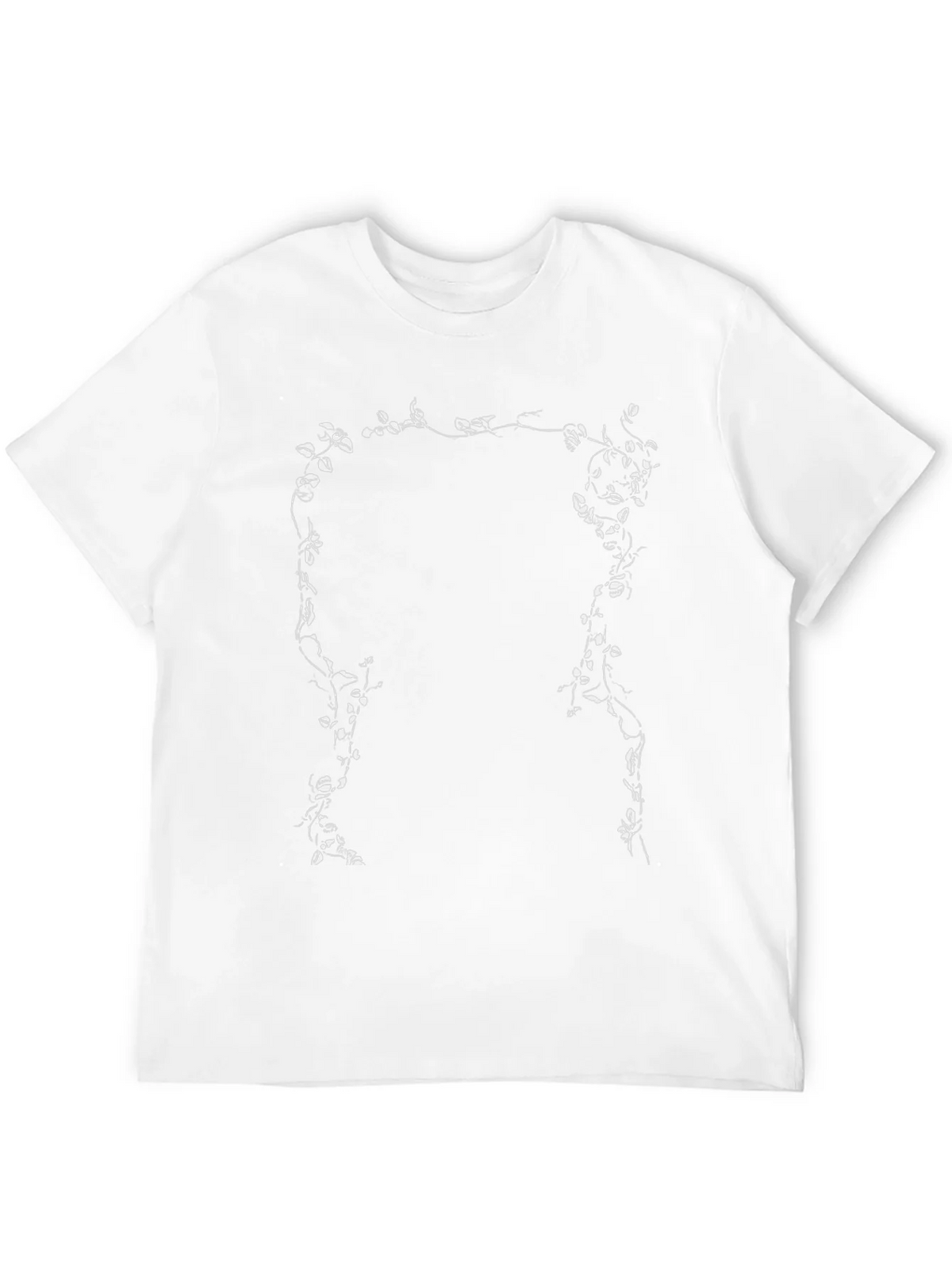 Botanical Vine Graphic Tee - Black Cotton T-Shirt product image 11