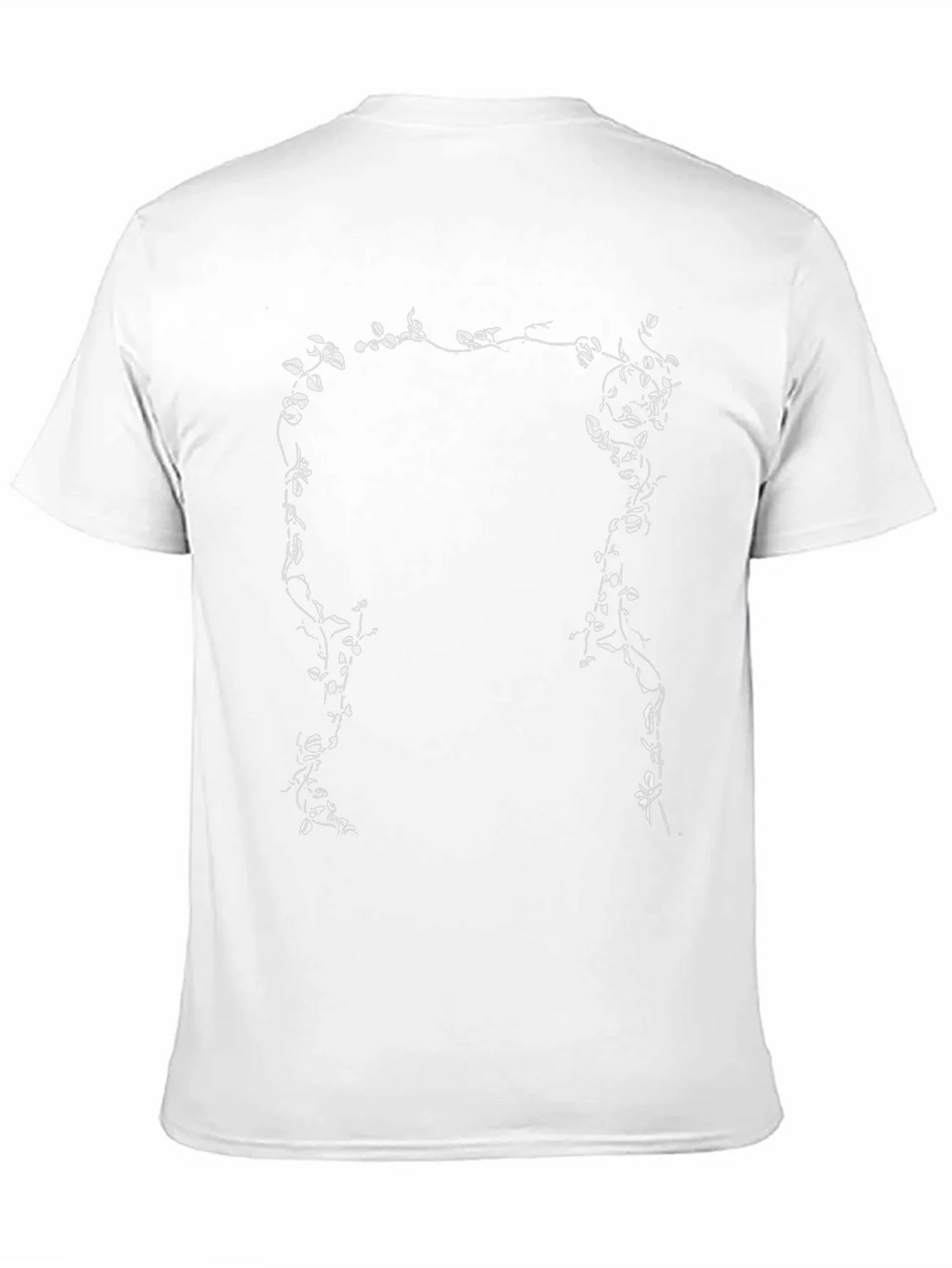 Botanical Vine Graphic Tee - Black Cotton T-Shirt product image 10