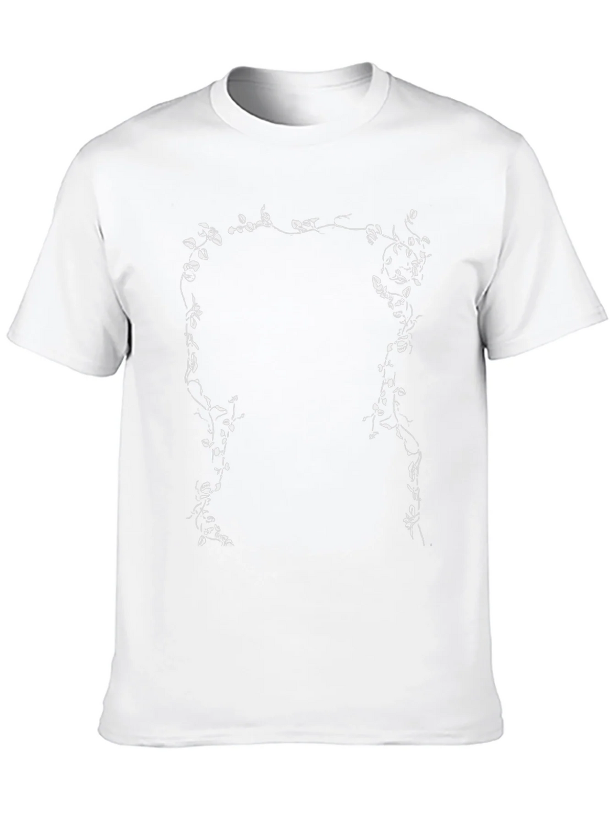 Botanical Vine Graphic Tee - Black Cotton T-Shirt product image 9