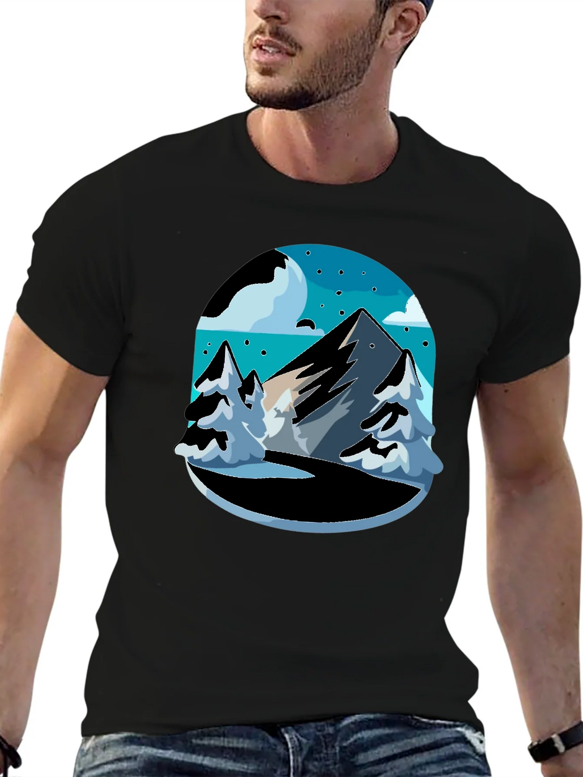 Mountain Scene Black Tee - Adventure Ready! product image 5