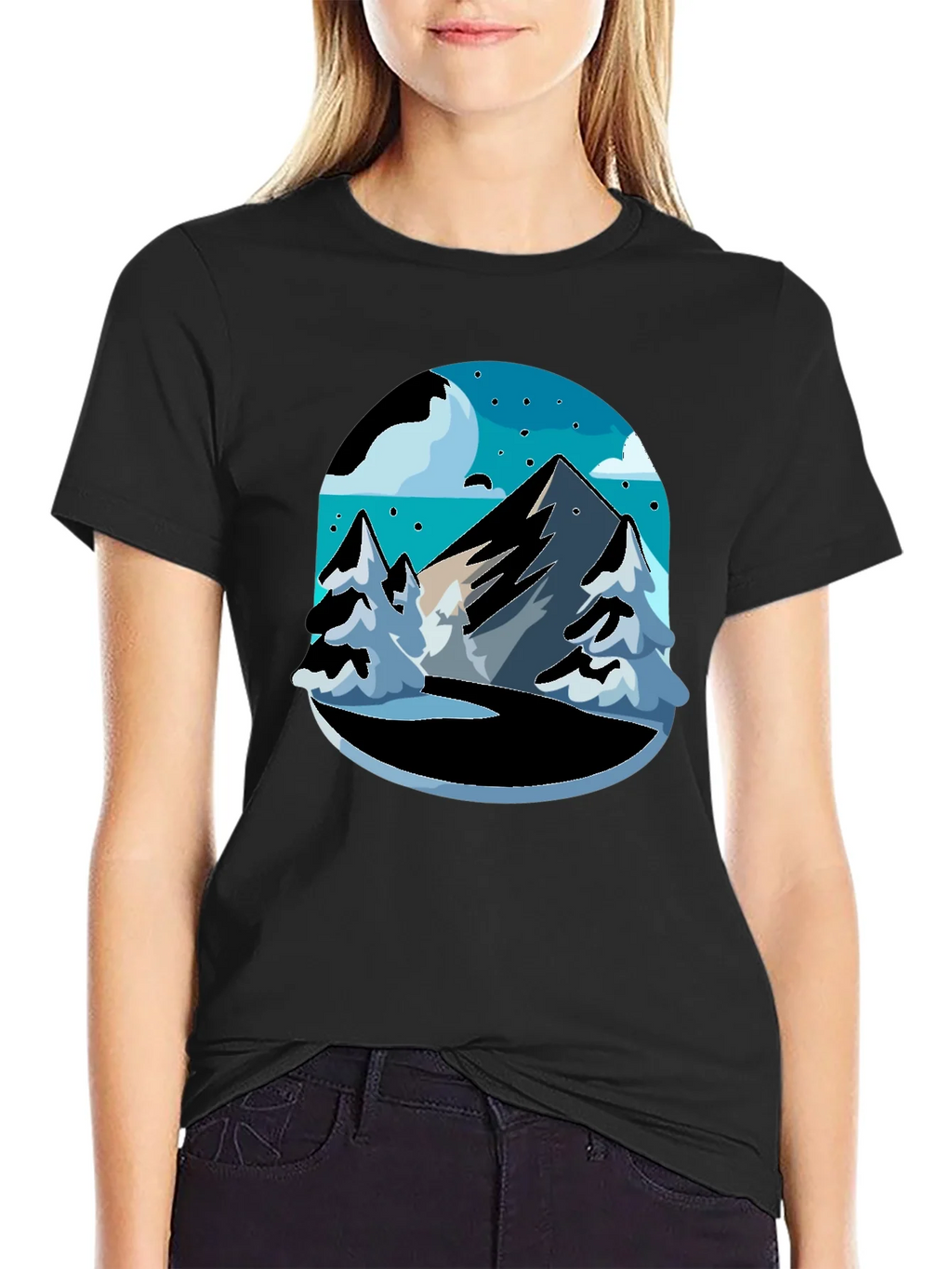 Mountain Scene Black Tee - Adventure Ready! product image 2