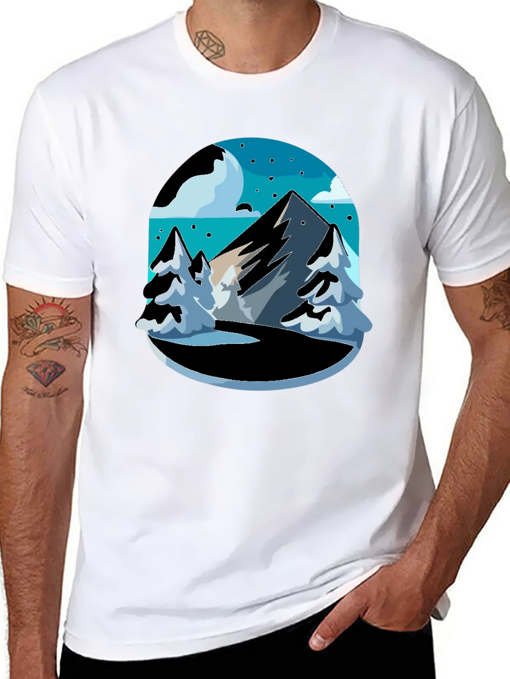 Mountain Scene Black Tee - Adventure Ready! product image 6