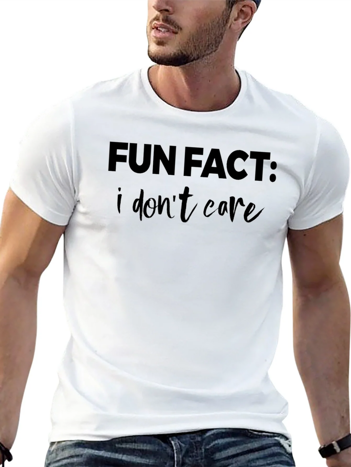 Fun Fact: I Dont Care Graphic Tee product image 10