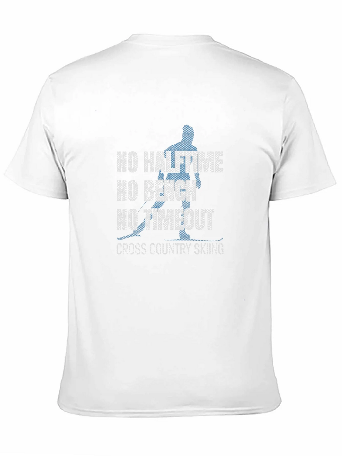 No Halftime Skiing Black Graphic Tee Shirt product image 10