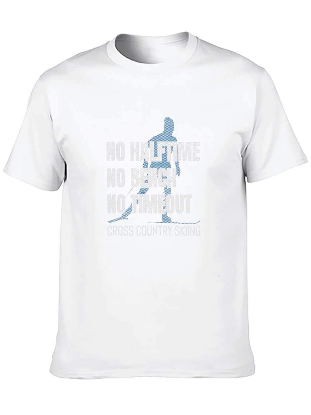 No Halftime Skiing Black Graphic Tee Shirt product image 9