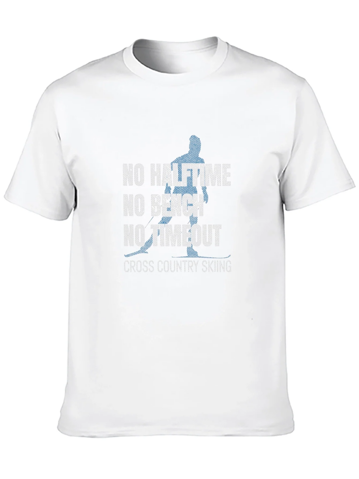 No Halftime Skiing Black Graphic Tee Shirt product image 9