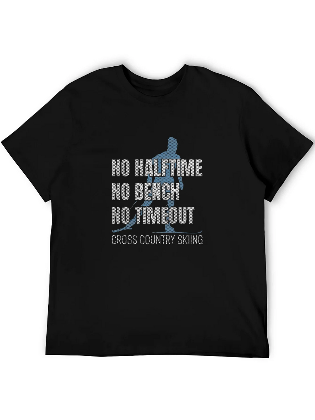 No Halftime Skiing Black Graphic Tee Shirt product image 5