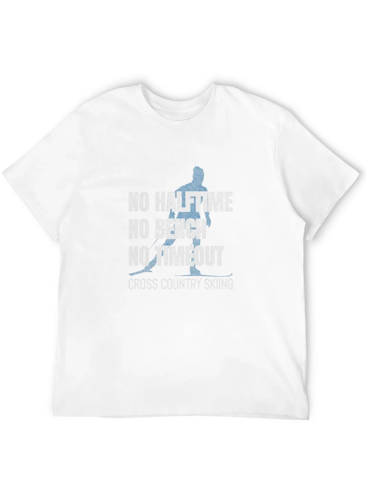 No Halftime Skiing Black Graphic Tee Shirt product image 11