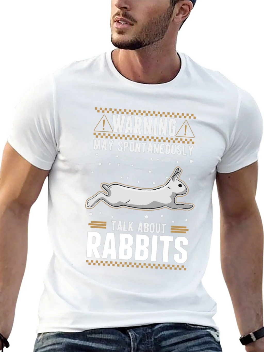 Warning: May Spontaneously Talk About Rabbits T-Shirt product image 12