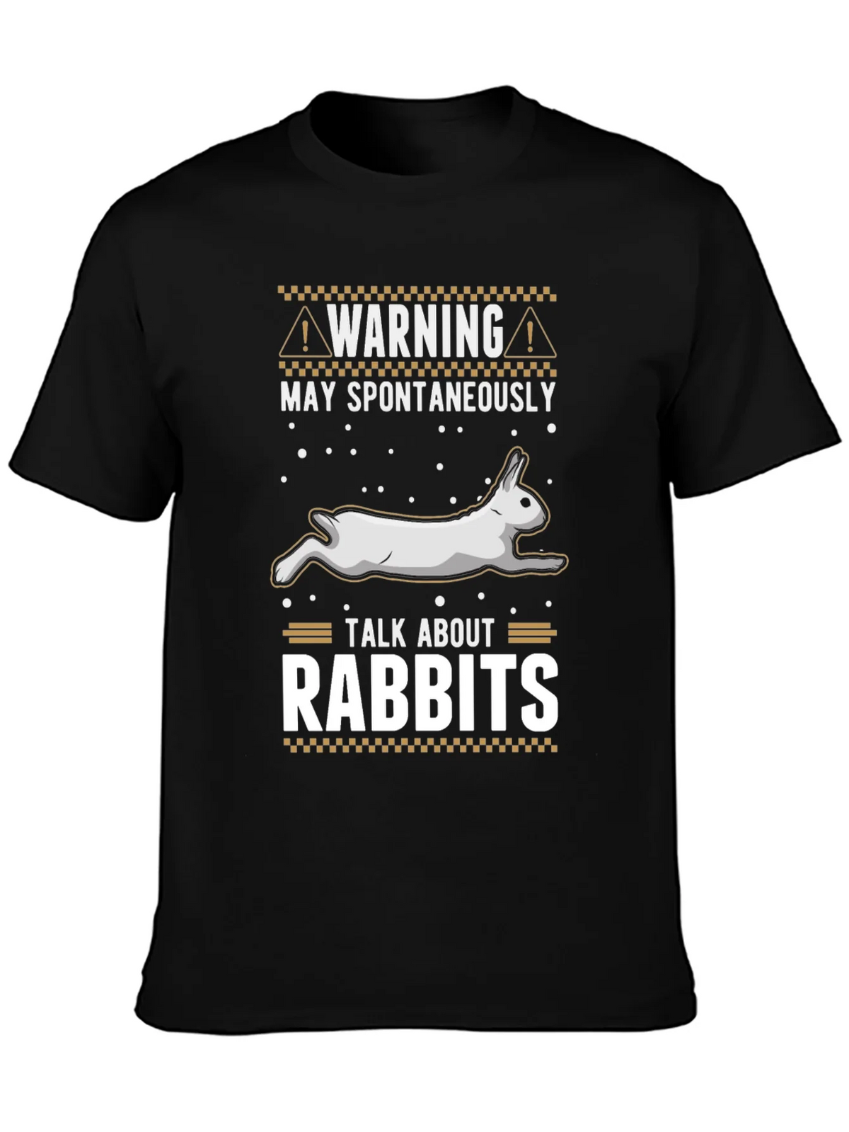 Warning: May Spontaneously Talk About Rabbits T-Shirt product image 3