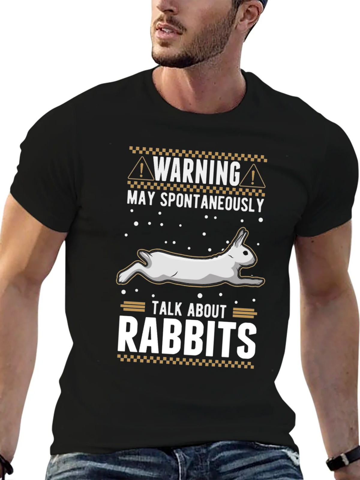 Warning: May Spontaneously Talk About Rabbits T-Shirt product image 6