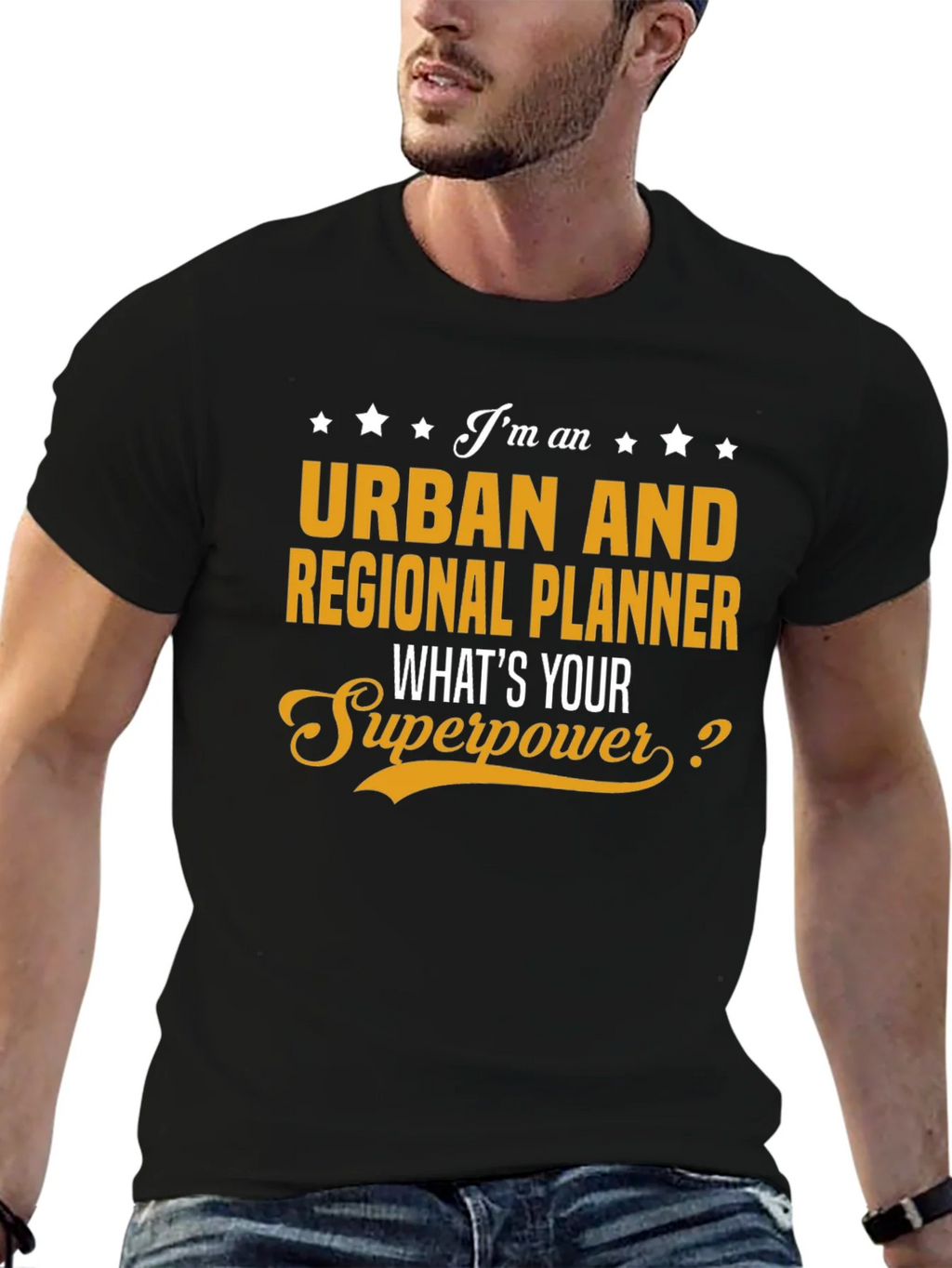 Urban Planner Superpower Black T-Shirt product image 6