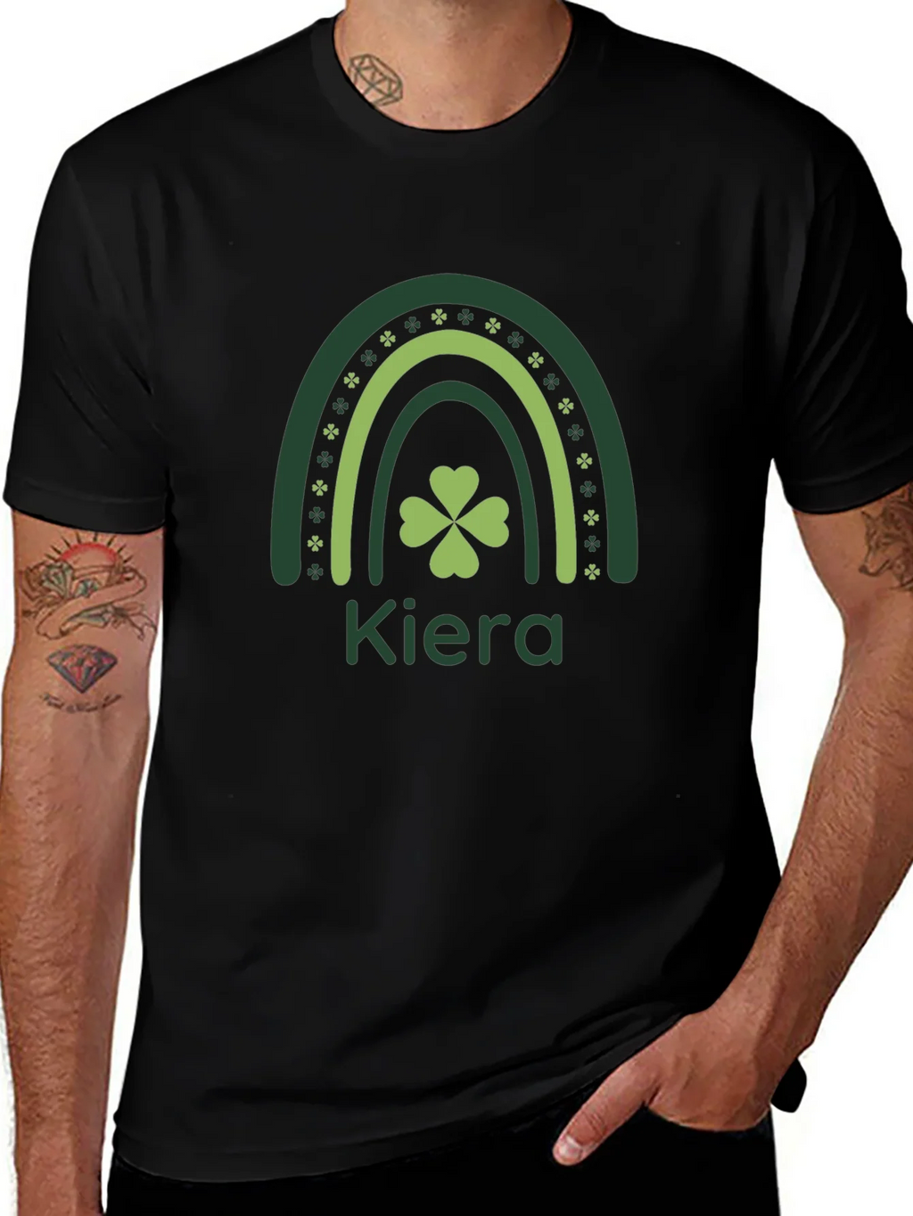 Kiera St. Patricks Day Rainbow Clover Tee product image 1