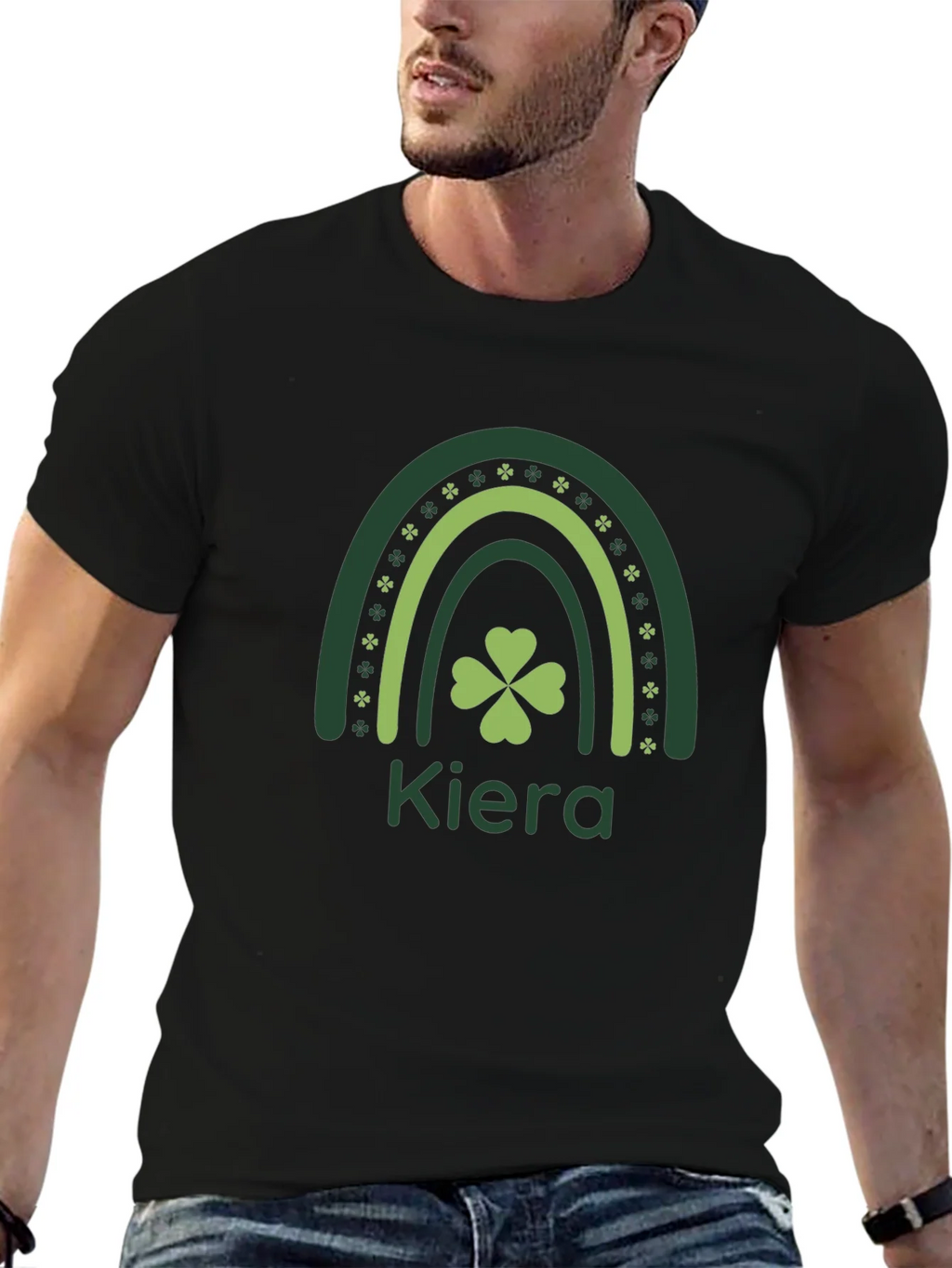 Kiera St. Patricks Day Rainbow Clover Tee product image 6
